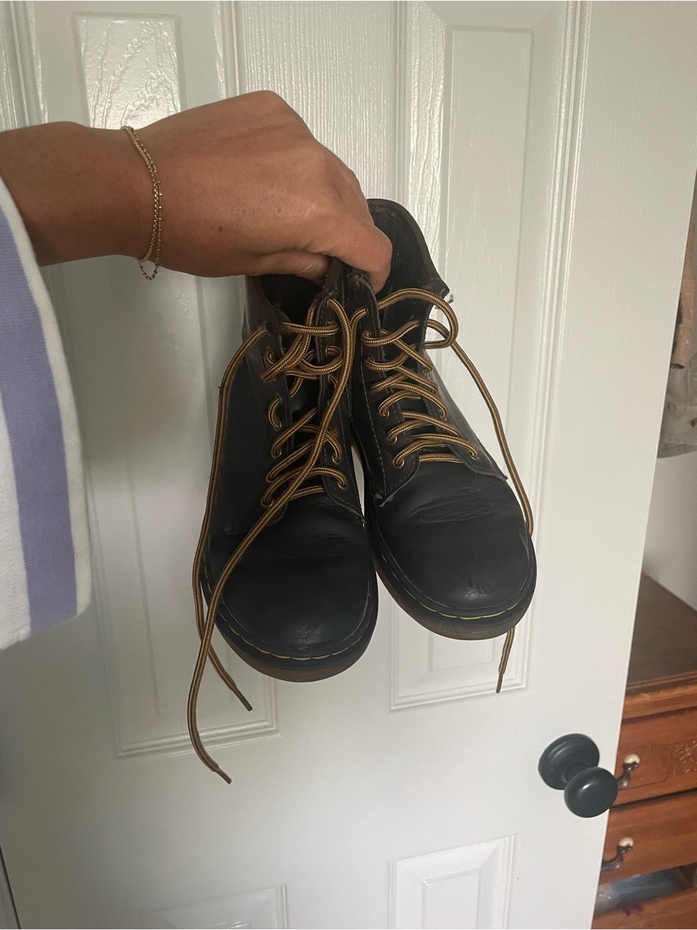 Classic brown Leather kids’s Lace-Up Boots
